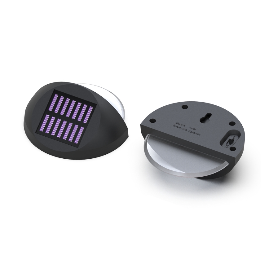 Aigostar - LED Solarna zidna svjetiljka LED/1W/1,2V crna 200 mAh 2700K IP44