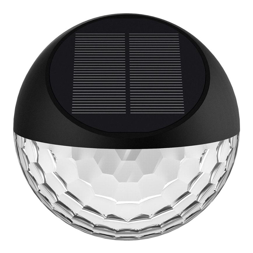 Aigostar - LED Solarna zidna svjetiljka LED/2W/1,2V crna 300 mAh 2700K IP44
