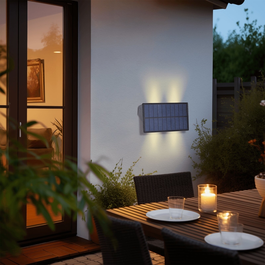 Aigostar - LED Solarna zidna svjetiljka LED/4W/5,5V 2700K IP44
