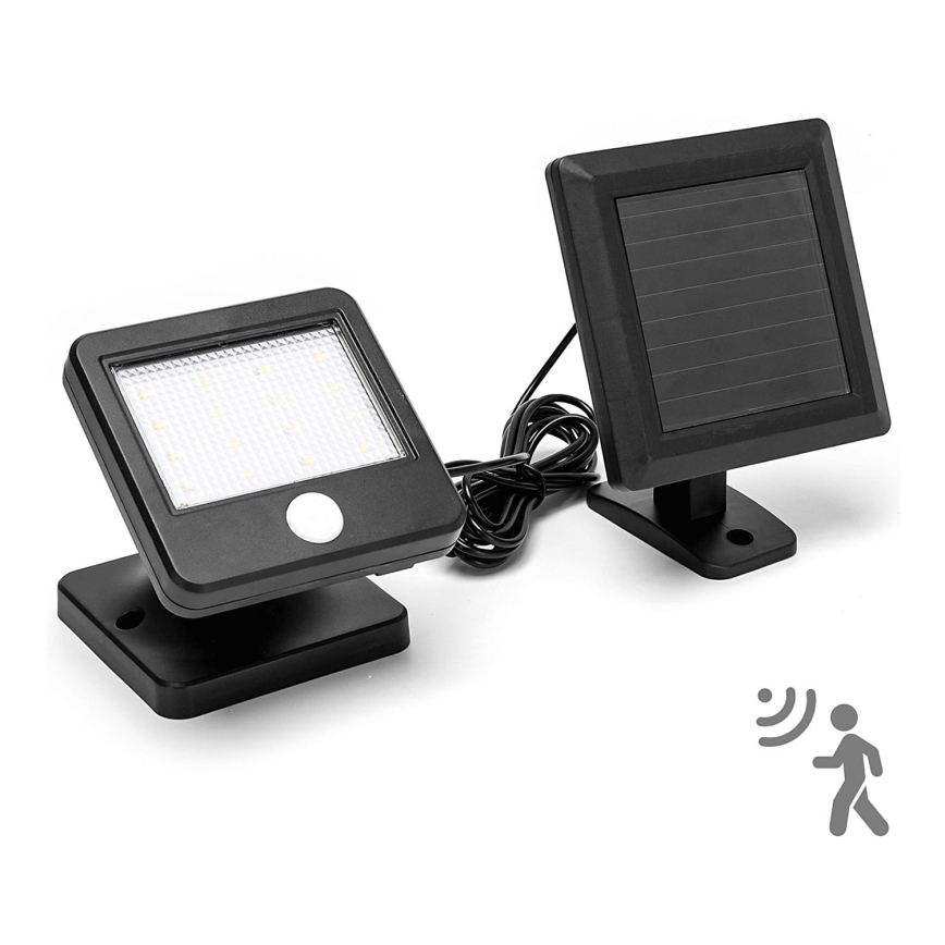 Aigostar - LED Solarna zidna svjetiljka sa senzorom LED/0,64W/3,7V 600 mAh 6500K IP44