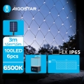 Aigostar - LED Solarne božićne lampice 100xLED/8 funkcija 4,5x1,5m IP65 hladna bijela