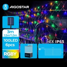 Aigostar - LED Solarne božićne lampice 100xLED/8 funkcija 4,5x1,5m IP65 multicolor