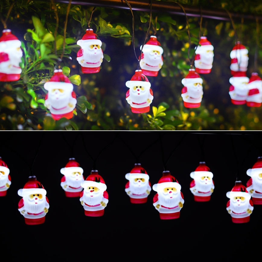 Aigostar - LED Solarne božićne lampice 10xLED/3,8 m IP44 hladna bijela 400 mAh