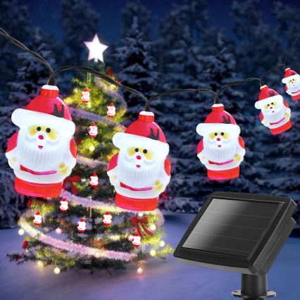 Aigostar - LED Solarne božićne lampice 10xLED/3,8 m IP44 hladna bijela 400 mAh