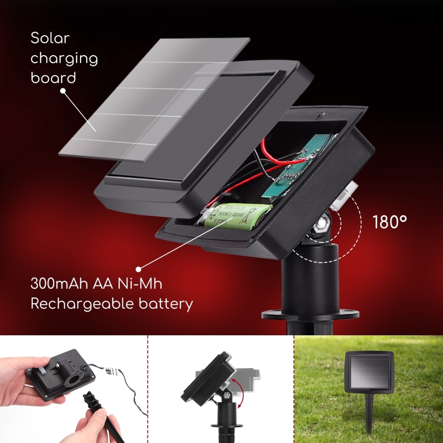Aigostar - LED Solarne božićne lampice 10xLED/3,8 m IP44 hladna bijela 400 mAh
