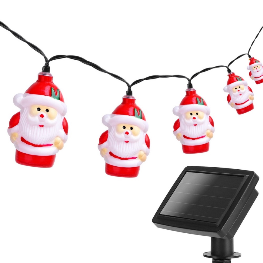 Aigostar - LED Solarne božićne lampice 10xLED/3,8 m IP44 hladna bijela 400 mAh