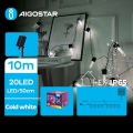 Aigostar - LED Solarne božićne lampice 20xLED/8 funkcija 11,5m 1200 mAh IP65 hladna bijela