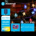 Aigostar - LED Solarne božićne lampice 50xLED/8 funkcija 12m IP65 multicolor