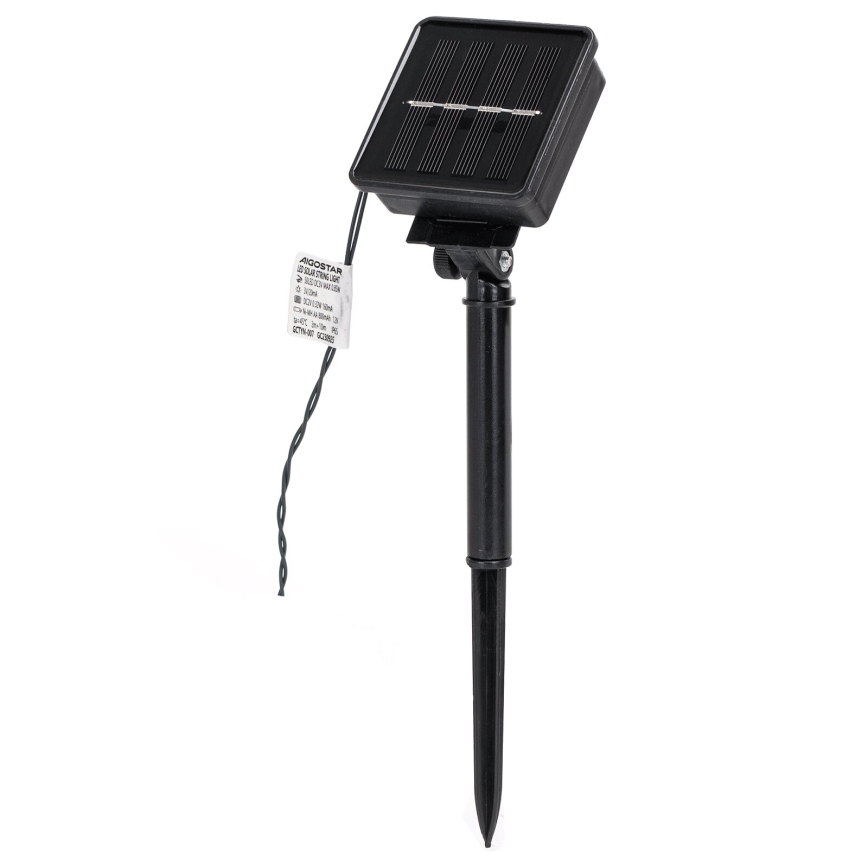 Aigostar - LED Solarne božićne lampice 50xLED/8 funkcija 12m 800mAh IP65 topla bijela