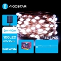 Aigostar - LED solarni božićni lanac 100xLED/8 funkcija 12m IP65 800 mAh hladno bijela