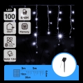 Aigostar - LED solarni božićni lanac 100xLED/8 funkcija 8x0,6m 500 mAh IP65 hladno bijela