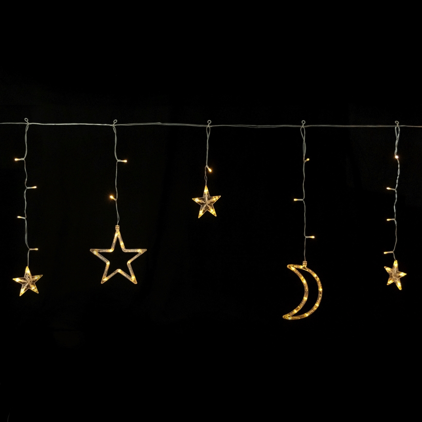 Aigostar - LED solarni lanac 120 LED/8 funkcija 3 x 0,6 m 500 mAh IP65 topla bijela