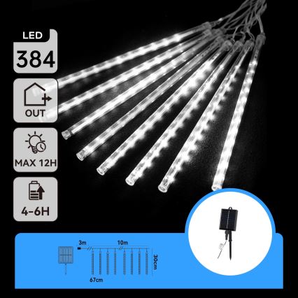 Aigostar - LED solarni božićni niz 384xLED/13m IP65 1200 mAh hladno bijela