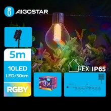 Aigostar - LED Solarni dekorativni lanac 10xLED/8 funkcija 5,5m IP65 multicolor