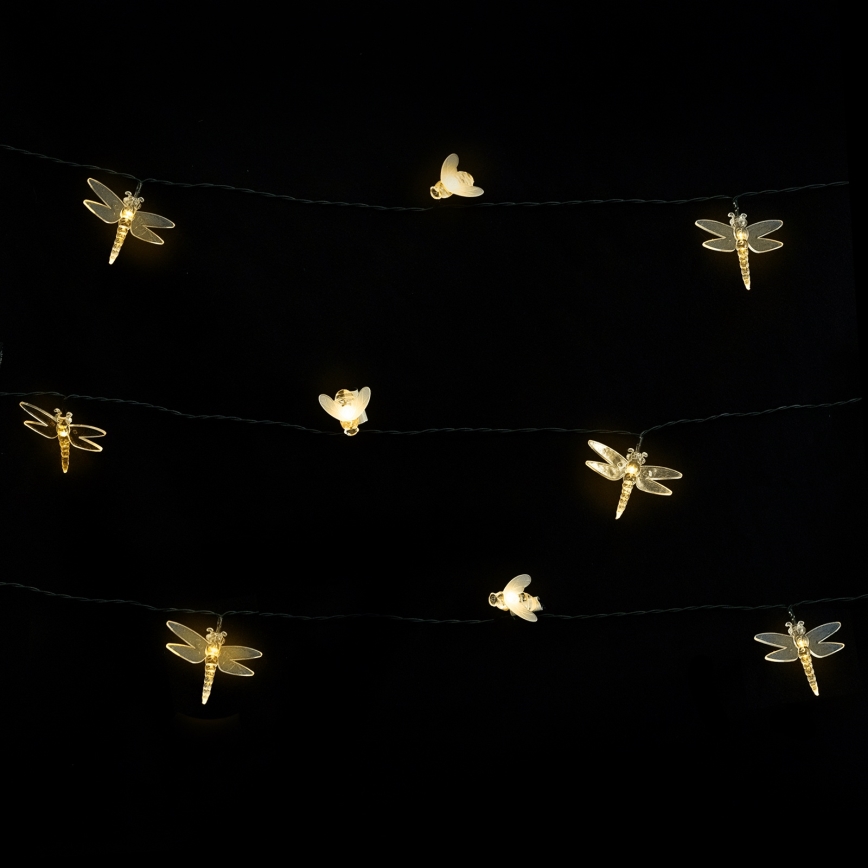 Aigostar - LED solarni dekorativni lanac lampica 50xLED/8 funkcija, 10 m, 800 mAh, IP65, topla bijela