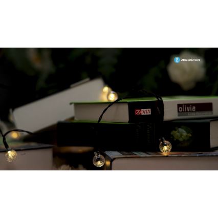 Aigostar - LED Solarni dekorativni lanac 50xLED/8 funkcija 12m IP65 800 mAh topla bijela