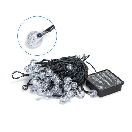Aigostar - LED Solarni dekorativni lanac 50xLED/8 funkcija 12m 800 mAh IP65 topla bijela