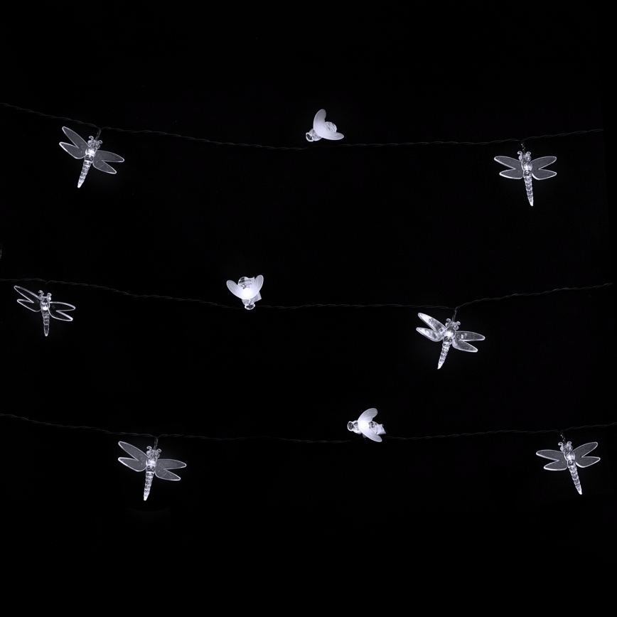 Aigostar - LED solarni dekorativni lanac 50xLED/8 funkcija 10 m 800 mAh IP65 hladno bijela