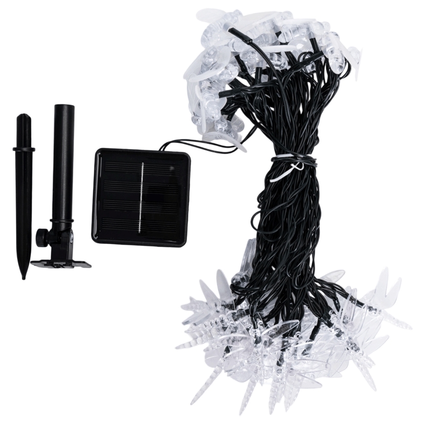 Aigostar - LED solarni dekorativni lanac 50xLED/8 funkcija 10 m 800 mAh IP65 hladno bijela