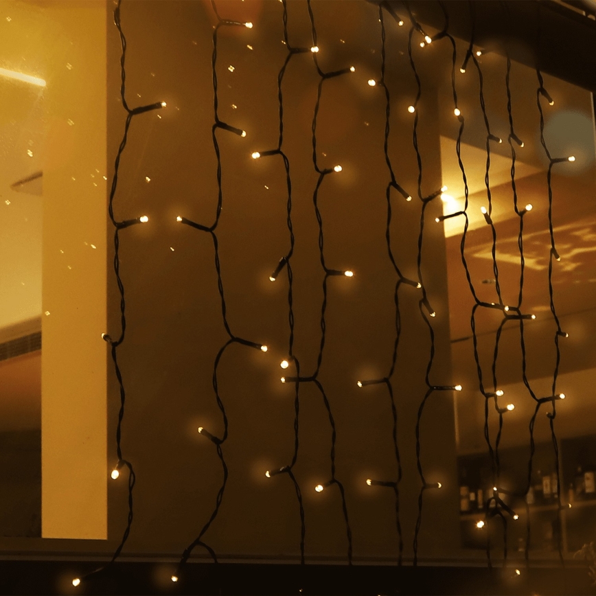 Aigostar - LED solarni lanac 100xLED/8 funkcija 4x1m IP65 topla bijela 800 mAh