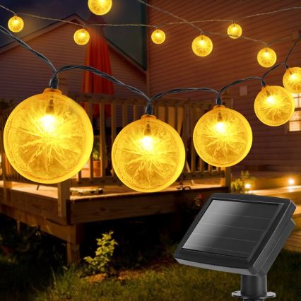 Aigostar - LED Solarni lanac 10xLED/3,8m IP44 600 mAh topla bijela