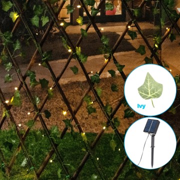 Aigostar - LED Solarni lanac 148xLED/2x1,2m IP65 topla bijela ivy