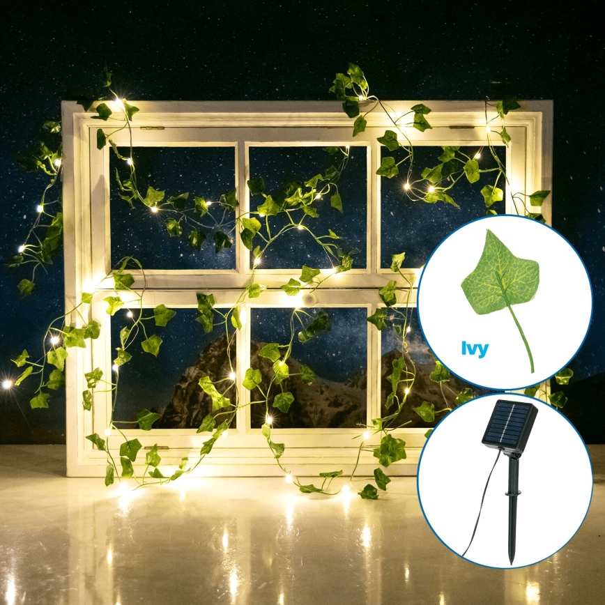 Aigostar - LED Solarni lanac 50xLED/7m IP65 topla bijela bršljan