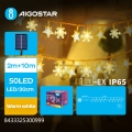 Aigostar - LED solarni lanac 50xLED/8 funkcija 12m 800mAh IP65 topla bijela