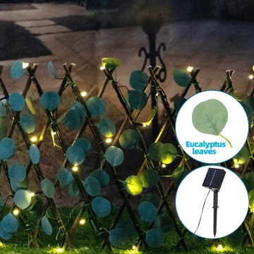 Aigostar - LED Solarni lanac 56xLED/2x0,4m IP65 topla bijela eukaliptus