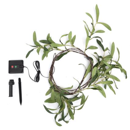 Aigostar - LED Solarni lanac 60xLED/4m IP65 topla bijela olive