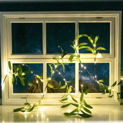 Aigostar - LED Solarni lanac 60xLED/4m IP65 topla bijela olive