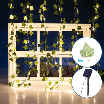 Aigostar - LED Solarni lanac 70xLED/4x1m IP65 topla bijela ivy