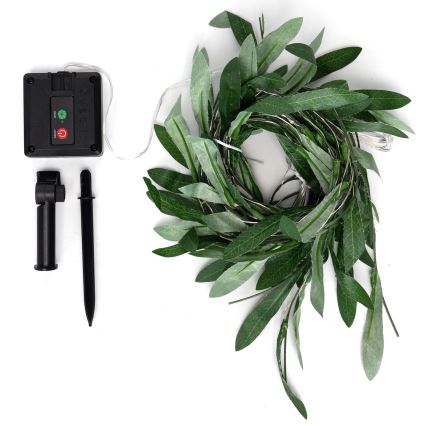 Aigostar - LED Solarni lanac 70xLED/4x1m IP65 topla bijela olive