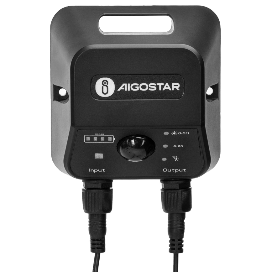 Aigostar - LED solarni luster sa senzorom 2xLED/35W/12V 6000 mAh 6500K IP65 promjer 15 cm + daljinski upravljač
