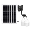 Aigostar - LED solarni luster s senzorom 2xLED/70W/12V 12000 mAh 6500K IP65 promjer 12 cm + daljinski upravljač