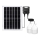 Aigostar - LED solarni luster s senzorom 2xLED/70W/12V 12000 mAh 6500K IP65 promjer 12 cm + daljinski upravljač