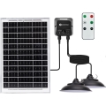 Aigostar - LED solarni luster sa senzorom 2xLED/35W/12V 6000 mAh 6500K IP65 promjer 15 cm + daljinski upravljač