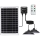 Aigostar - LED solarni luster sa senzorom 2xLED/35W/12V 6000 mAh 6500K IP65 promjer 15 cm + daljinski upravljač