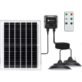 Aigostar - LED solarni luster sa senzorom 2xLED/70W/12V 12000 mAh 6500K IP65 Ø 23,5 cm + daljinsko upravljanje