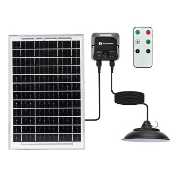 Aigostar - LED solarni luster sa senzorom ED/70W/12V 6000 mAh 6500K Ø 23,5 cm + daljinski upravljač