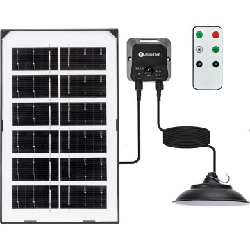 Aigostar - LED solarni luster sa senzorom LED/35W/12V 3000 mAh 6500K pr. 15 cm + daljinski upravljač