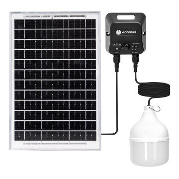 Aigostar - LED solarni luster sa senzorom LED/70W/12V 6000 mAh 6500K IP65 Ø 12 cm + daljinski upravljač