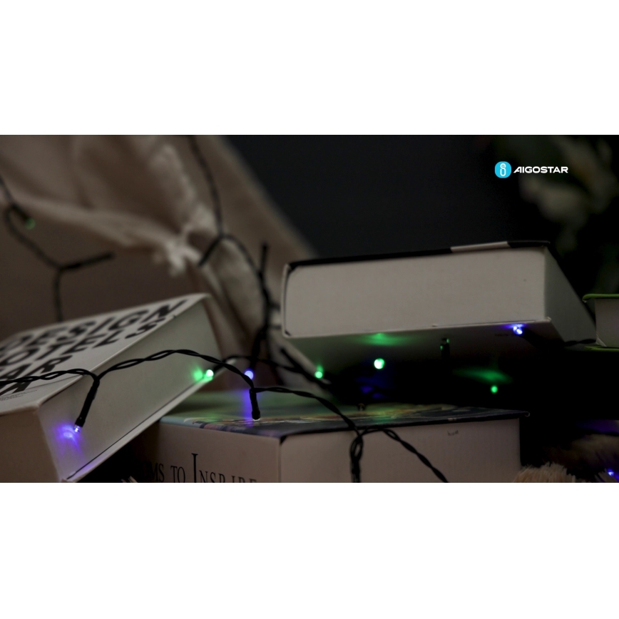 Aigostar - LED solarni  niz 100xLED/8 funkcija 12m IP65 višebojan