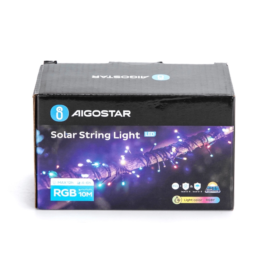 Aigostar - LED solarni  niz 100xLED/8 funkcija 12m IP65 višebojan