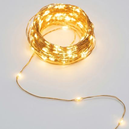 Aigostar - LED solarni niz 200 LED/8 funkcija 22 m IP65 topla bijela 800 mAh
