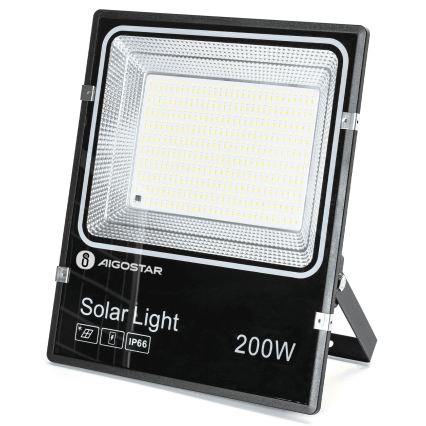Aigostar - LED Solarni reflektor LED/200W/3,2V 3600mAh 3000K/4000K/6500K IP66 + daljinski upravljač