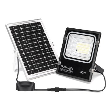 Aigostar - LED solarni reflektor LED/50W/3,2V 1200mAh 3000K/4000K/6500K IP66 + daljinski upravljač