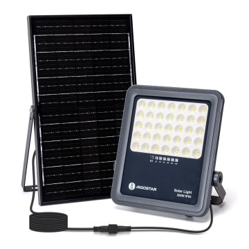 Aigostar - LED solarni reflektor s mogućnošću prigušivanja LED/200W/3,4V IP65 15000 mAh + daljinski upravljač