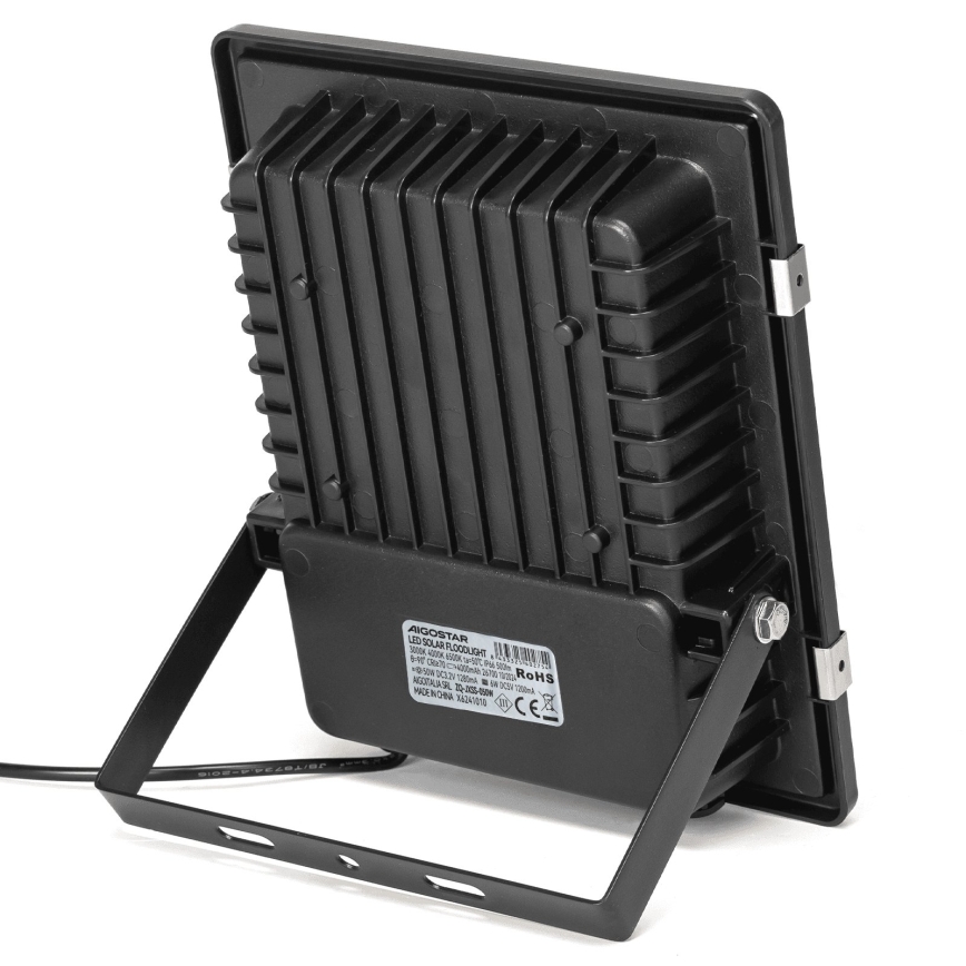 Aigostar - LED solarni reflektor s podesivom svjetlinom LED/50W/3,2V 1200mAh 3000K/4000K/6500K IP66 + daljinski upravljač