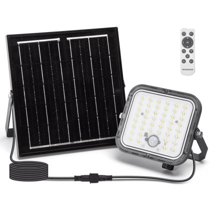 Aigostar - LED solarni reflektor s mogućnošću prigušivanja i senzorom / 80W / 3,4V / 6500K / IP66 / 4000 mAh + daljinski upravljač